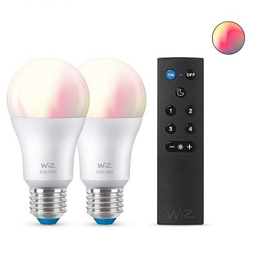 ��� ����� LED �������� ����� �� ��� ���� WIZ ���� ��� SMART BULB 11W A60 E27 2Pcs RC