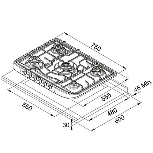 ������ �� 75 �"� ���� FRANKE ����� ��� FHOS 755 4G TC XS