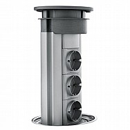 מתקן שקעים נשלף עגול מבית BARAZZA באראצה דגם 1TPE-USB מתקן שקעים נשלף עגול מבית BARAZZA באראצה דגם 1TPE-USB