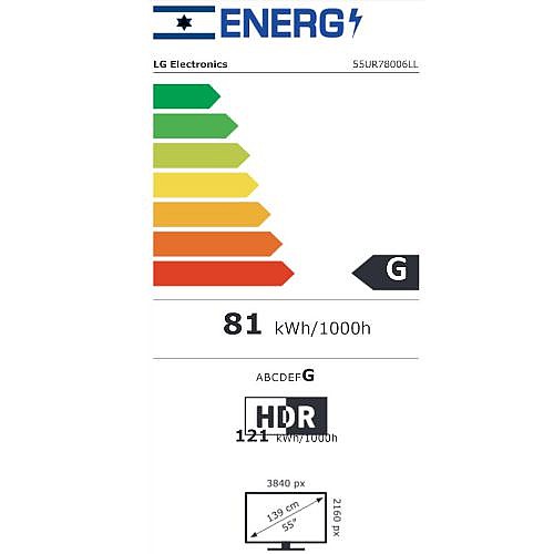 �������� ���� 55 ���� ���������� 4K UHD ���� LG �� �� ��� 55UR78006LL