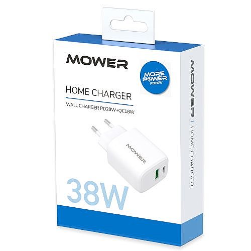 ��� ���� 38W ���� 2 ������ MOWER USB-A+USB-C ����� ��� 572882