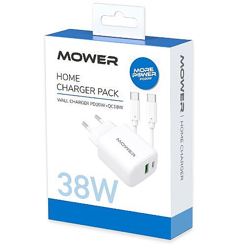 ��� ���� 38W ���� 2 ������ USB-A+USB-C ���� MOWER USB-C ����� ��� 572883