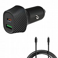 מטען לרכב 38W כולל 2 יציאות USB-A+USB-C וכבל MOWER LIGHTNING מאוור דגם 573330 מטען לרכב 38W כולל 2 יציאות USB-A+USB-C וכבל MOWER LIGHTNING מאוור דגם 573330