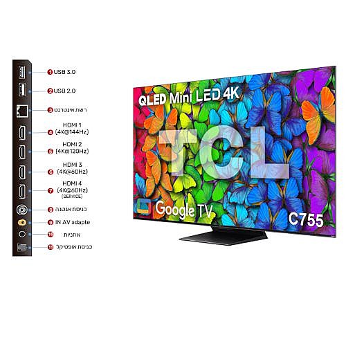 �������� ���� "65 MINI LED ���� TCL ��.��.�� ��� 65C755