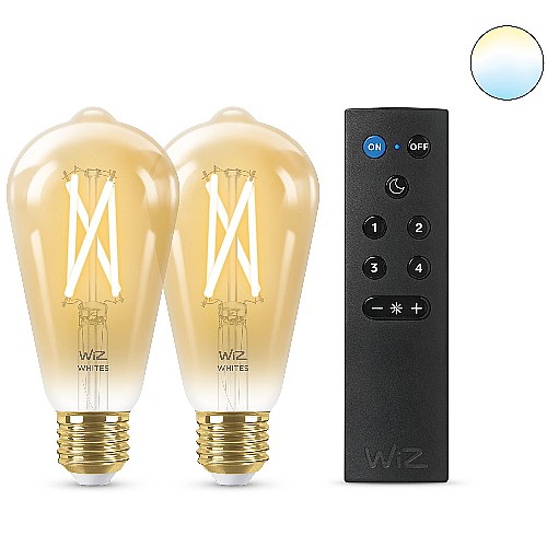 ��� ����� ��� �� ��� ���� WIZ ���� ��� SMART BULB 7W ST64 E27 2PCS RC