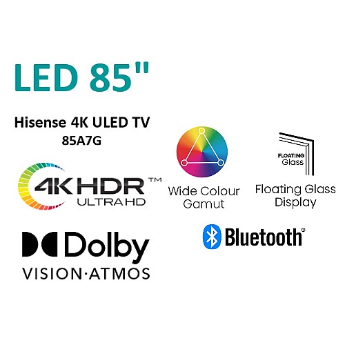�������� ���� "85 4K QLED ���� HISENSE ������ ��� 85A7GIL