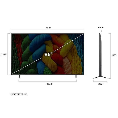�������� ���� 86" LG NANOCELL AI NANO80 4K �� �� ��� 86NANO80A6A