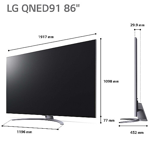 ��� �������� MINI LED ����������� LG QUANTUM DOT NANOCELL - ����� 86 ���� SMART TV ���������� 4K ��� 86QNED91VPA