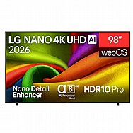 טלוויזיה חכמה 98 אינץ' LG NANO UHD AI אל ג'י דגם 98NU850B6LB טלוויזיה חכמה 98 אינץ' LG NANO UHD AI אל ג'י דגם 98NU850B6LB