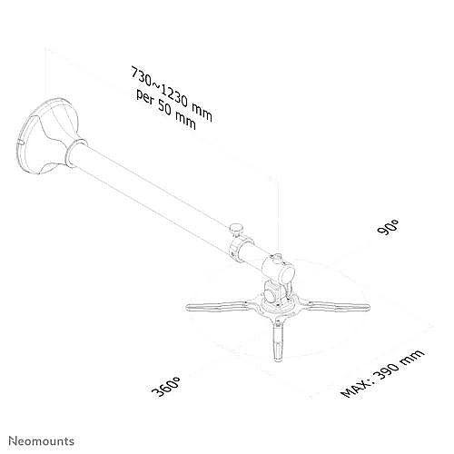 ���� ��� �������� ���� ������� NEO MOUNTS ���������� ��� BEAMER-W100SILVER