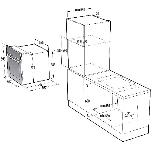 ���� ���� ���� 60 �"� ���� GORENJE ������ ��� BO637E30XG
