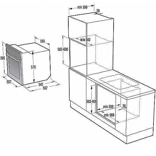 ���� ���� 60 �"� ���� GORENJE ������� ��� BOP658A13XG