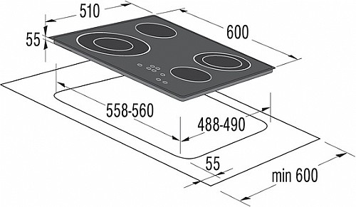 ������ ������ 60 �"� ���� GORENJE ��� ECT6SYW