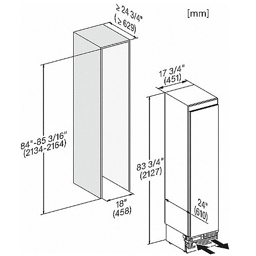 ����� �������� 45 �"� ���� MIELE ���� ��� F2411 VI