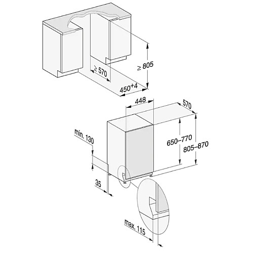 ���� ���� �������� 45 �"� ���� MIELE ���� ��� G5690SCVI