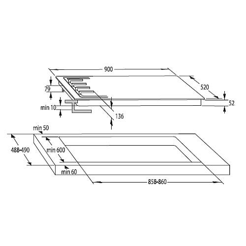 ������ �� 90 �"� ���� ���� ���� GORENJE ������� ��� GCW951B