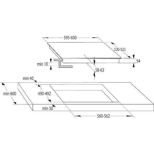 ������ ��������� 4 ����� ����� 60 �"� GORENJE ������� ��� GI6421SYW