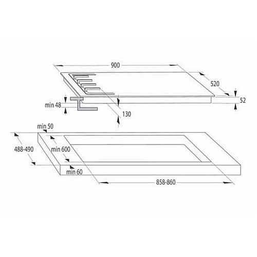 ������ �� 90 �"� ���� GORENJE ������� ��� GW951X