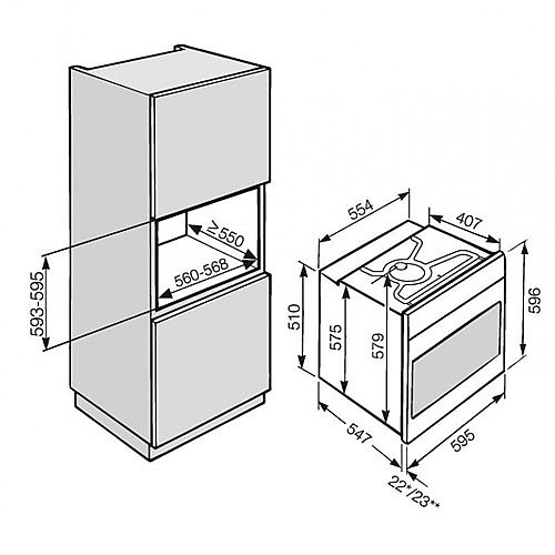 ���� ���� ���� ������� 60 �"� ���� MIELE ���� ��� H2661BP