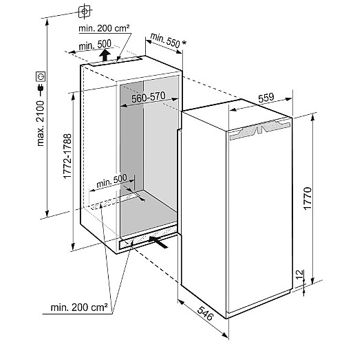 ���� �������� 57 �"� EASY FRESH ���� LIEBHERR ����� ��� IRE 5100 PURE
