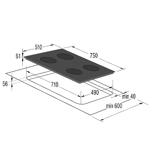 ������ ��������� 4 ����� ����� ���� GORENJE ������ ��� IT734CSC
