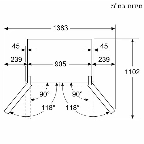���� 4 ����� 90.5 �"� ���� BOSCH ��� ��� KFN96APEAL