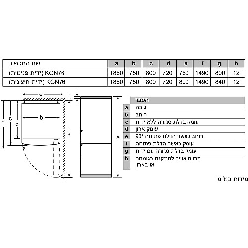 ���� ����� ����� 517 ���� ���� BOSCH ��� ��� KGN76AI31L