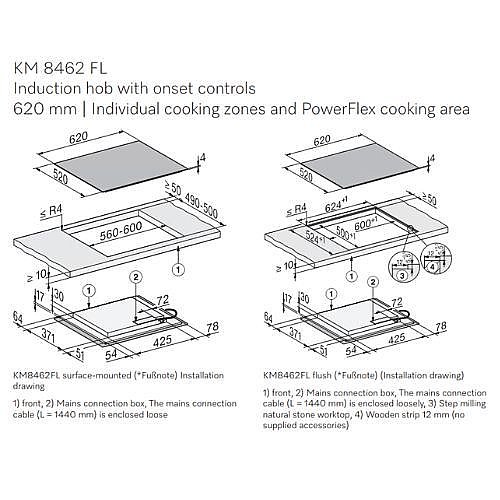 ������ ��������� 62 �"� MIELE ���� ��� KM 8462 FL