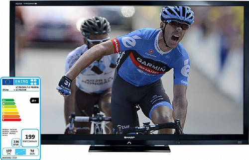 ������� 70" LED 3D SMART ���� SHARP ��� LC70LE836E