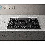 כיריים גז משולבות קולט אדים 88 ס"מ מבית ELICA אליקה דגם NIKOLA-FLBLF-88 כיריים גז משולבות קולט אדים 88 ס"מ מבית ELICA אליקה דגם NIKOLA-FLBLF-88