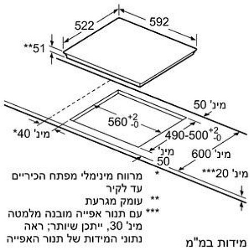 ������ ��������� 60 �"� ���� BOSCH ��� ��� PIE611BB5E