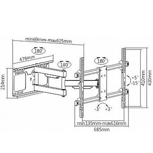 ���� ������ ��������� �� 75" EAZO ���� ��� PRO6480