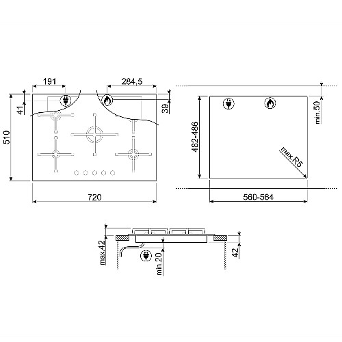 ������ �� ����� 70 �"� ���� SMEG ���� ��� PV175N2