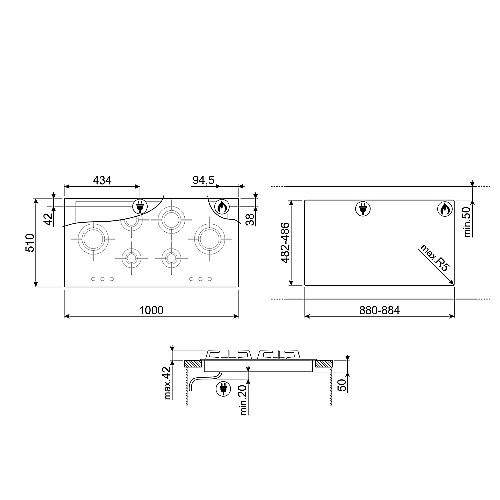 ������ �� 100 �"� ���� SMEG ���� ��� PVL6106CN