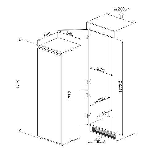 ���� �������� 60 �"� ���� SMEG ���� ��� S8L1743E