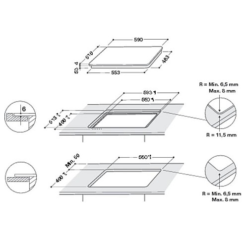 ������ ��������� 60 �"� ���� WHIRLPOOL �������� ��� SMC604F/NE