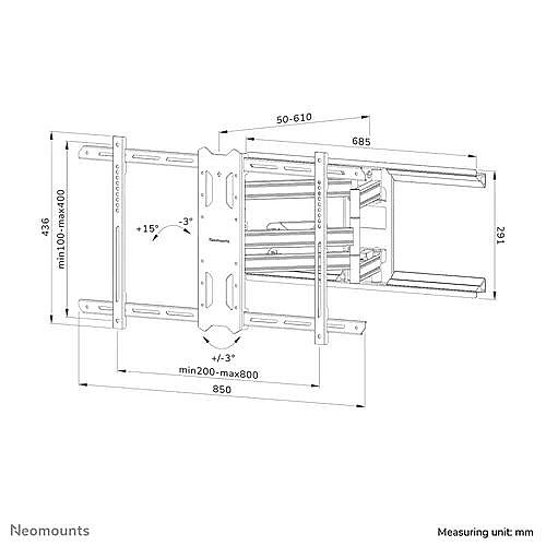 ���� ���� FULL MOTION ������ �� 86" NEO MOUNTS ���������� ��� WL40S-850BL18