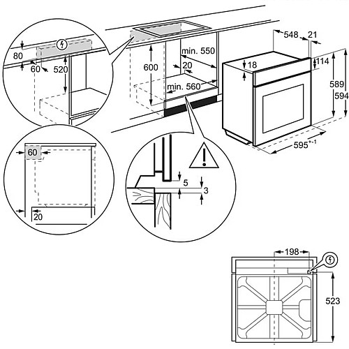 ���� ���� �� ������ 60 �"� ���� ZANUSSI ����� ��� AIRFRY ZOPKD7X1A